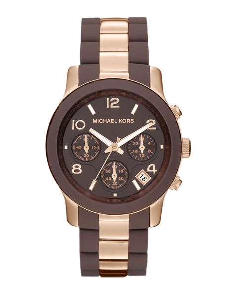 michael kors brown strap watch women& 39|michael kors silicone watch band.